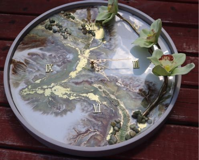 Orquídea Wall clock