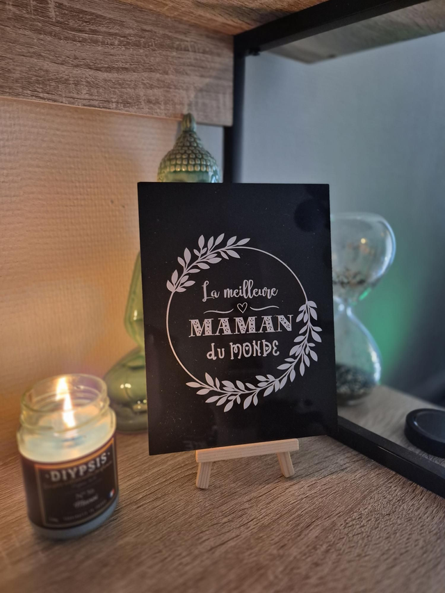 Plaque noir &quot;meilleure maman du monde&quot;