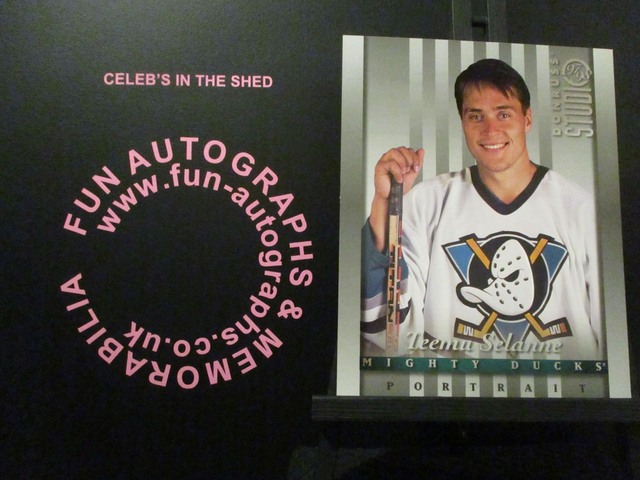 Teemu Selanne - NFL 1997 Donruss Studio Ice Hockey Original 10x8 Trading Card #18 (B)