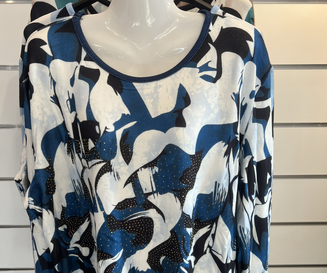 Lange mouwen shirt van zachte stof met glitter 