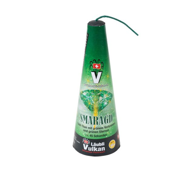Grüner Smaragd Vulkan