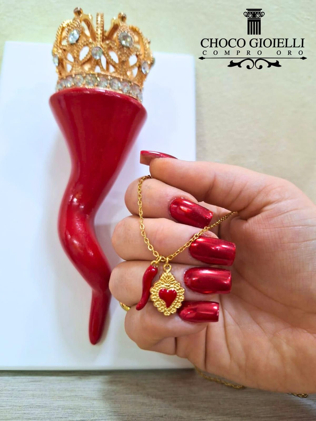 Cuore Sacro e Corno - Acciaio Inossidabile