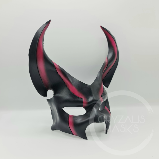 Jackal mask with pink detail