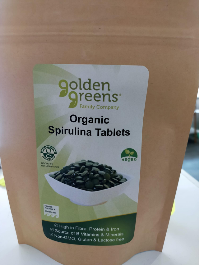 Golden Greens Organic Spirulina Tablets 120 Tablets gorg51