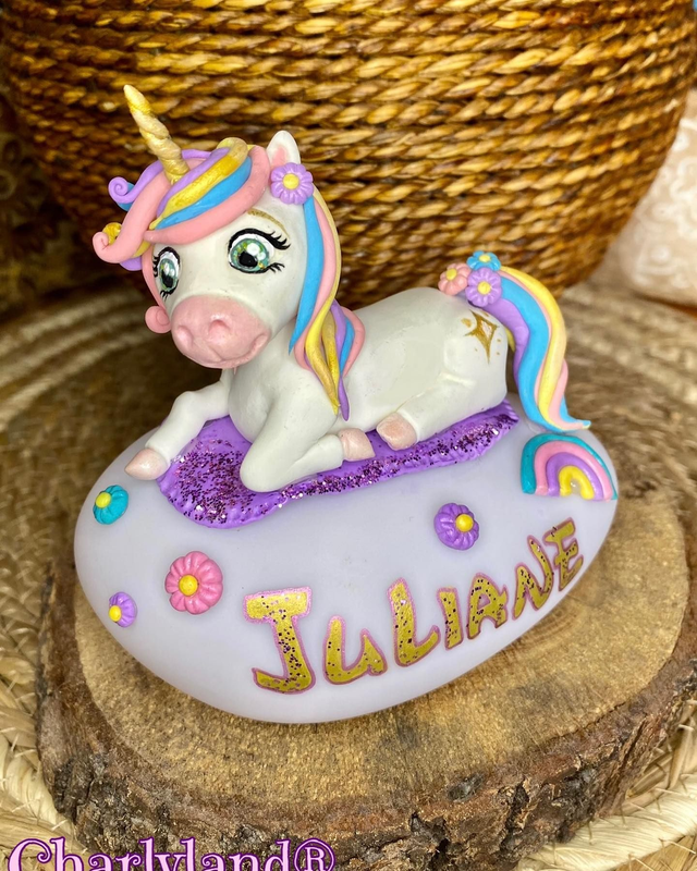 Veilleuse galet LED+ prénom