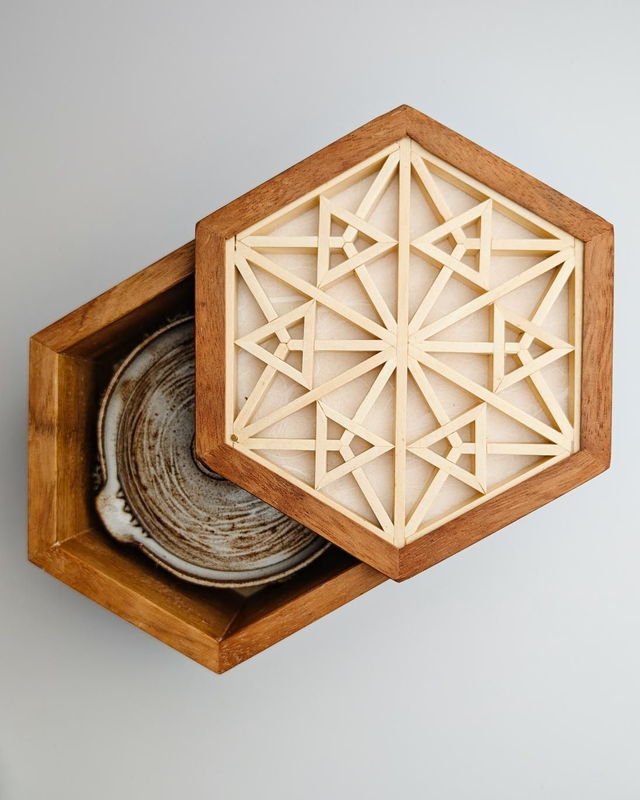 Zestaw w duchu zero waste - pudełeczko kumiko + shiboridashi 