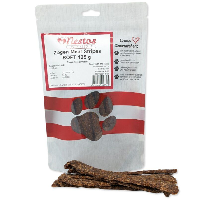 Nestos Ziegen Meat Stripes SOFT - 125g