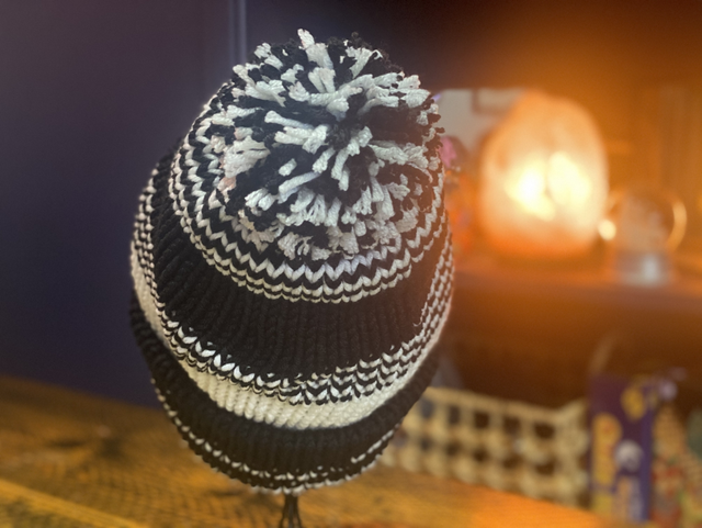 Funky Chunky Beanies Bobble Hat – Midnight Frost – Handmade in Scotland