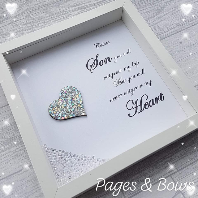 Son personalised heart frame | Gift for him 