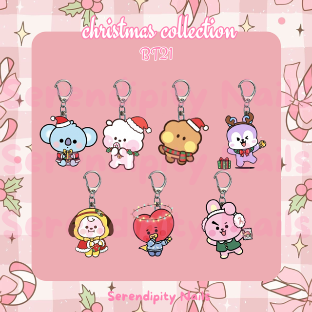 ❄️ Porte-Clés  BT21 - Collection Exclusive "Winter Holiday" ❄️ Pré-Commande & Création Artisanale