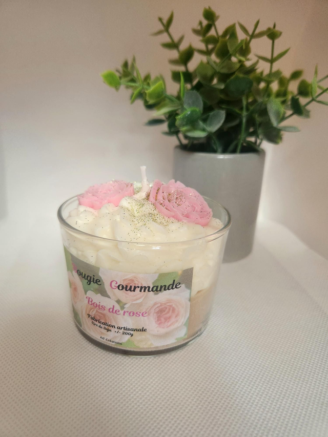 Bougie bois de rose 200g