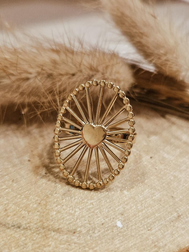 Bague "Amour soleil" - Modèle doré 
