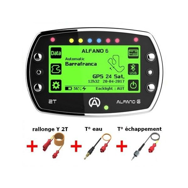 ALFANO 6 2T + rallonge Y 2T A2180+ sonde température eau A2101 + sonde température échappement A2151 (Pack 4)  Garantie 5 ans