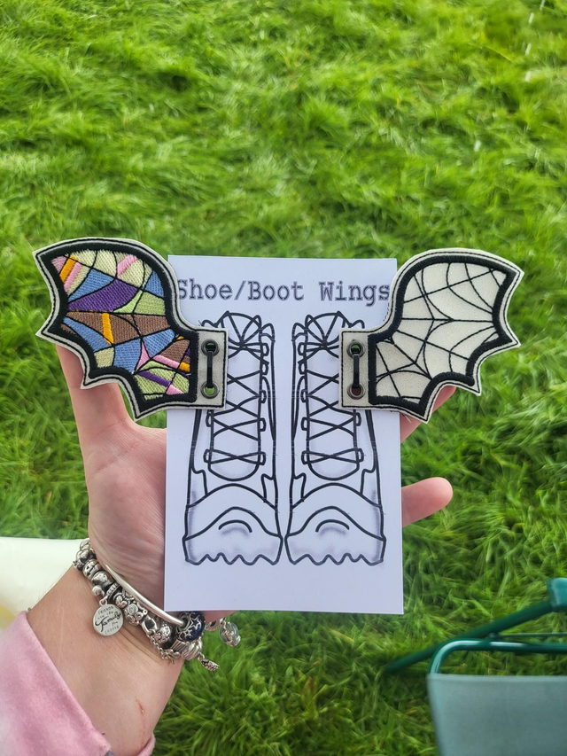 Stained Glass Shoe Wings 