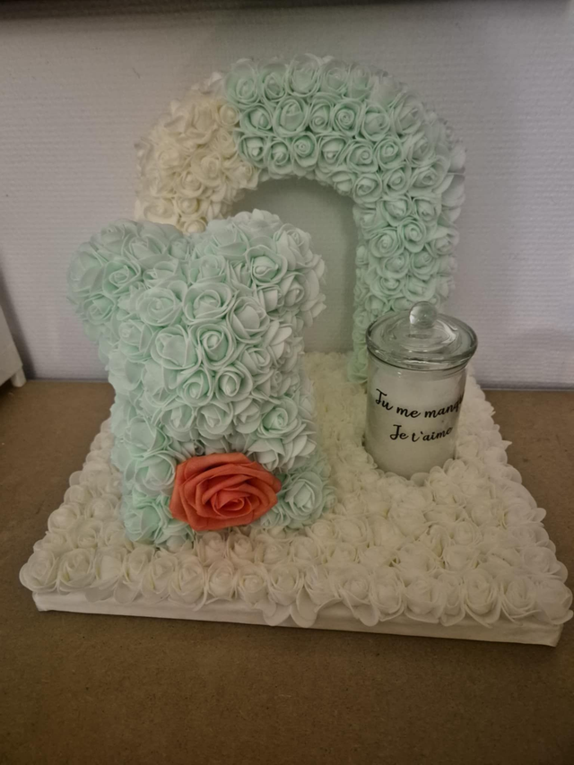 plateau funéraire et son ourson