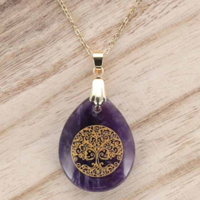 Collier Arbre de vie Améthyste