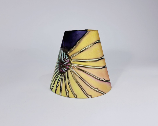 Nautilus shell small silk cone shade 