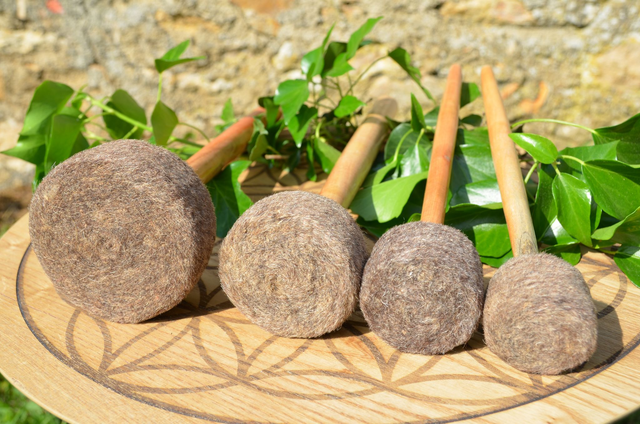 Maillets feutre/bois bol chantant S, M, L ou XL