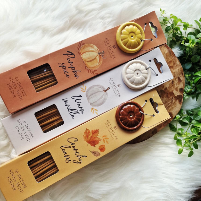 Elements Insence sticks with ceramic holder 