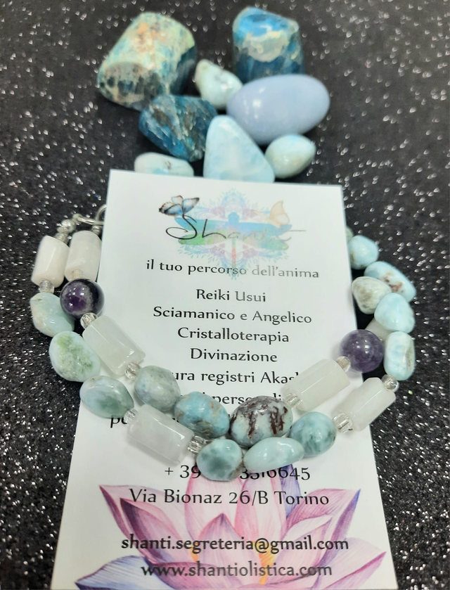 Bracciale donna linea deluxe serie "azzurra"