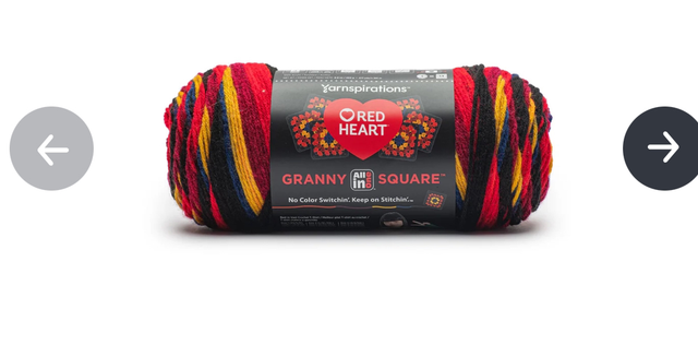 Red Heart Granny Square moody cherry