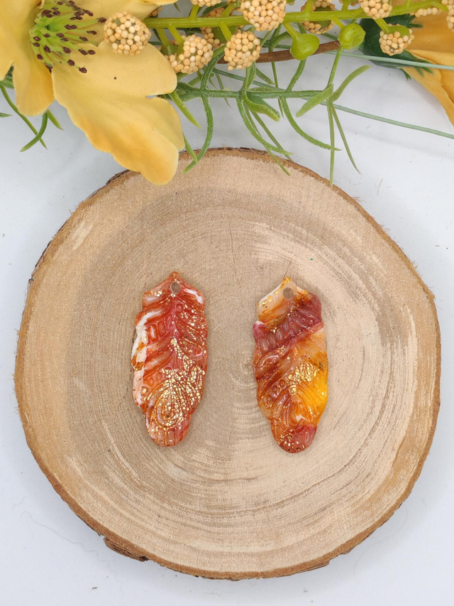 Plume  Mélange Rouge/Jaune 