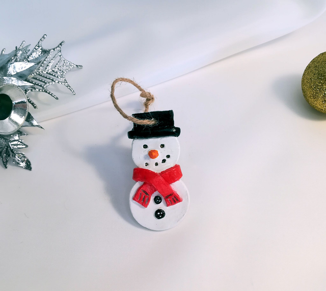 Suspension pour sapin de Noël - Bonhomme de neige