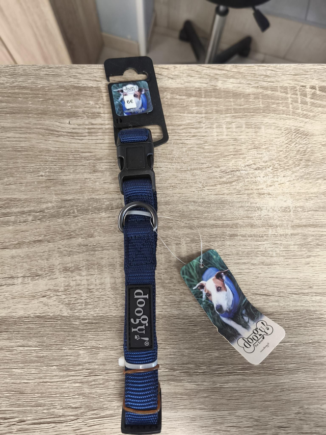 Doogy collier classic Bleu marine 37-54cm x 20mm 