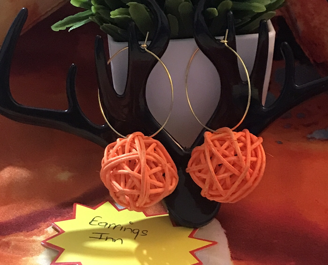 Orange Hoop Earrings- ORHE02