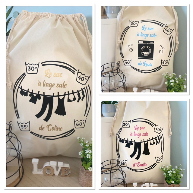 Sac à linge sale personnalisé