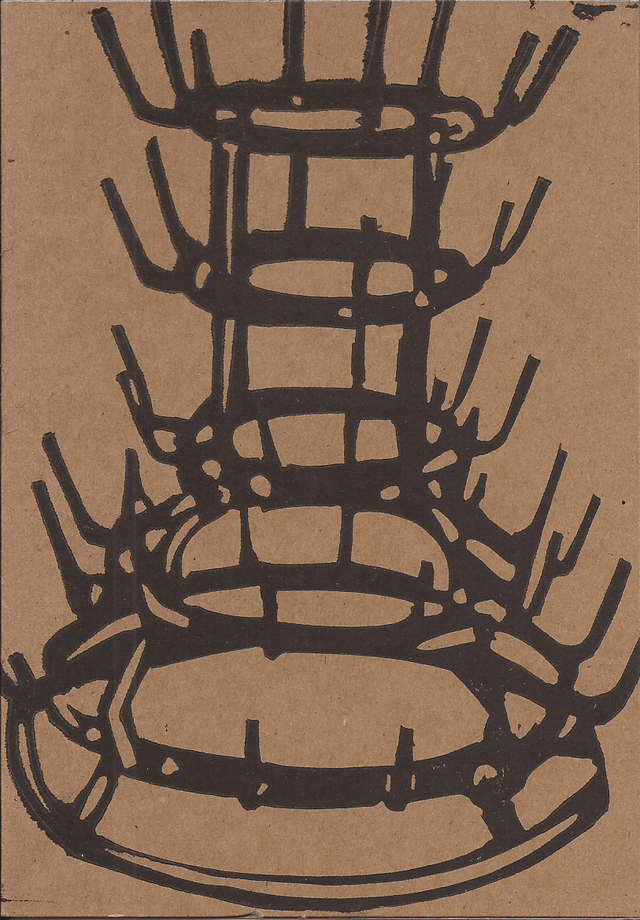 Lino-carte Hérisson 1914