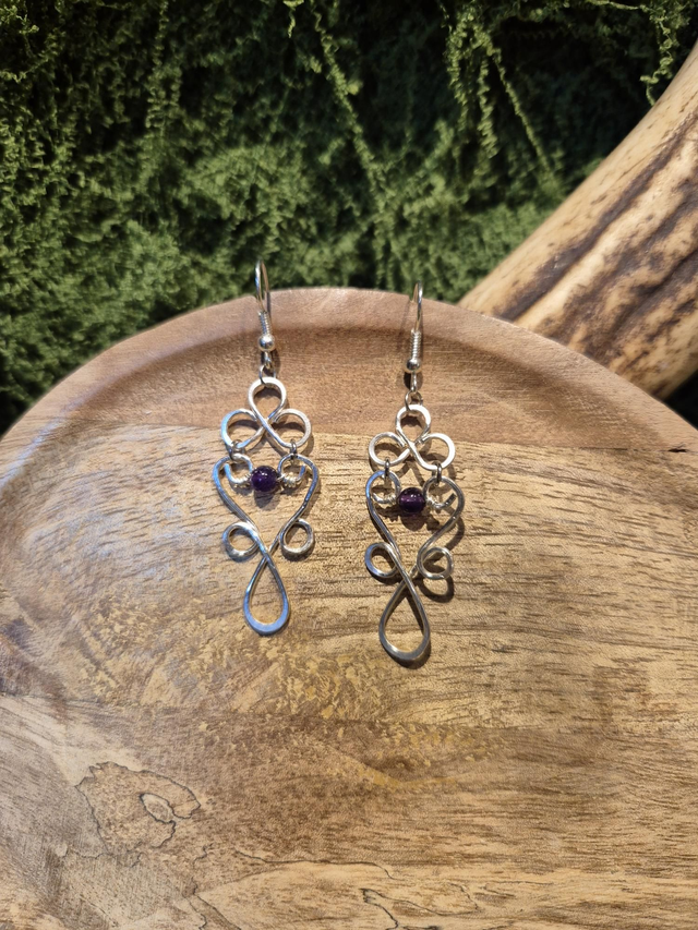 Boucle d’oreille améthyste 