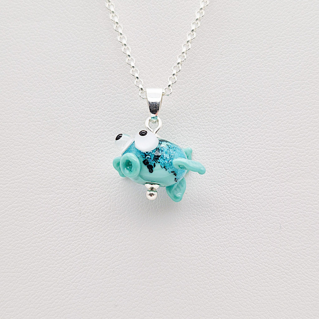 Pendentif Poisson bleu (1)