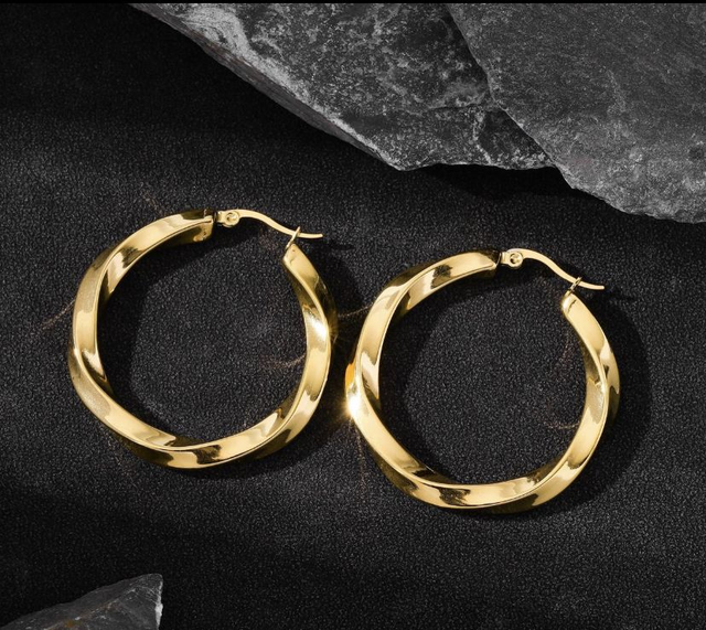 Créoles 316L en acier inoxydable