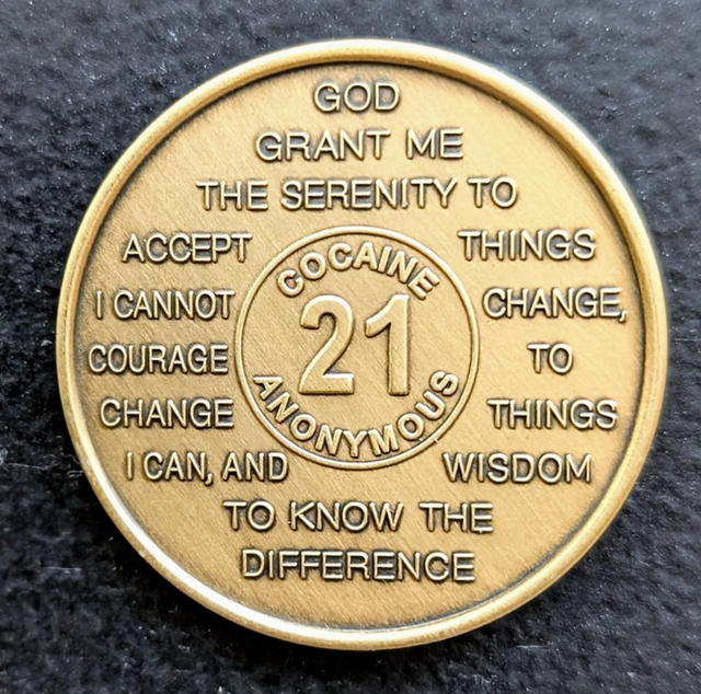 21 jaar metal coin 
