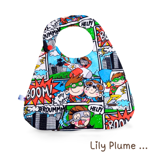 Bavoir pression super héros