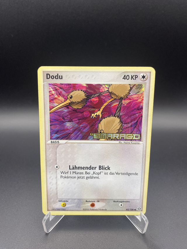 Dodu (45/106) EX Smaragd - Good - DE - Reverse Holo mit Stamp