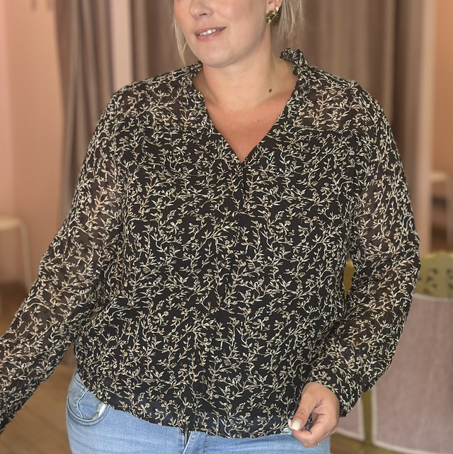 800-Chemise voile feuille