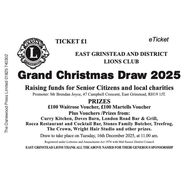 Lions Raffle Ticket 2025 x 1