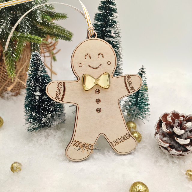 Décoration sapin - Bonhomme pain d'épice "GARÇON"