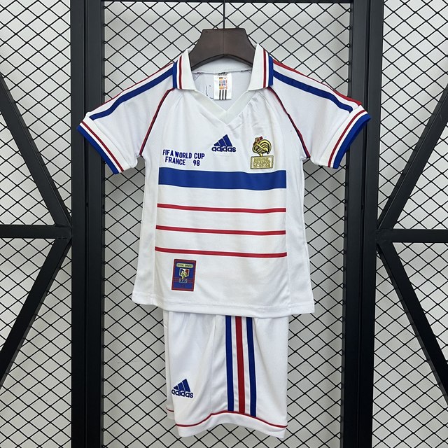 Conjunto camiseta RETRO + pantalón NIÑOS 1ª Francia - 1998
