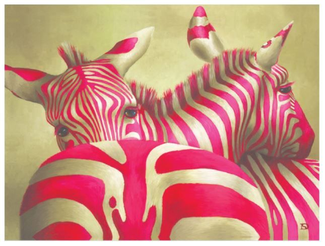Signed Print - Zany Zebras
