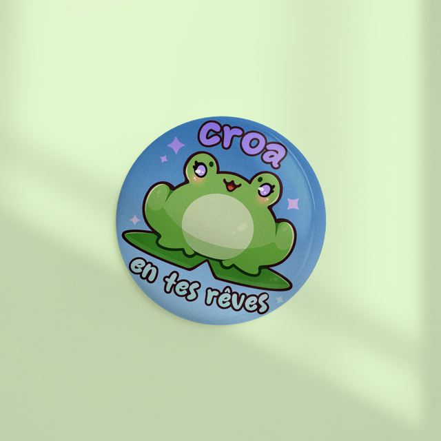 Badge effet holographique 44mm CROA EN TES RÊVES