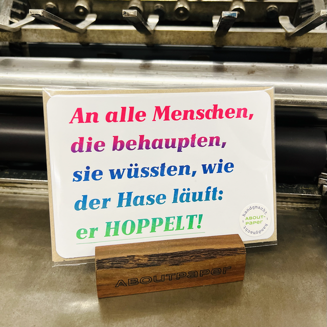 „So läuft der Hase“ Postkarte 