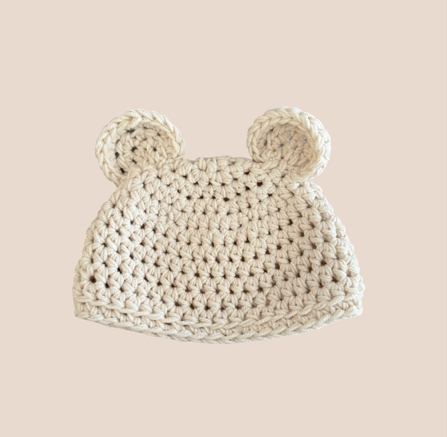 Bear Beanie - Milk White