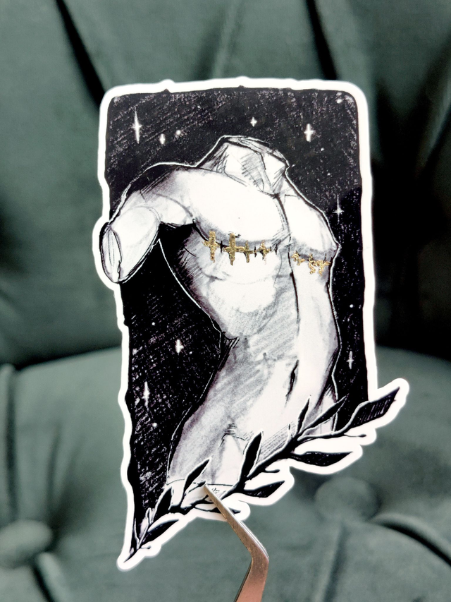 Trans Gold leaf Waterproof sticker 