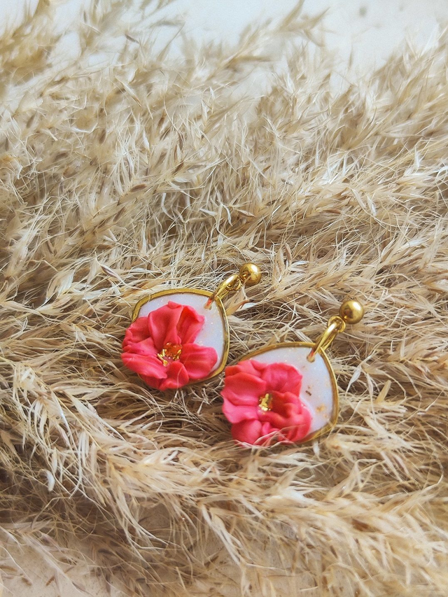 Boucles d'oreilles Coquelicot