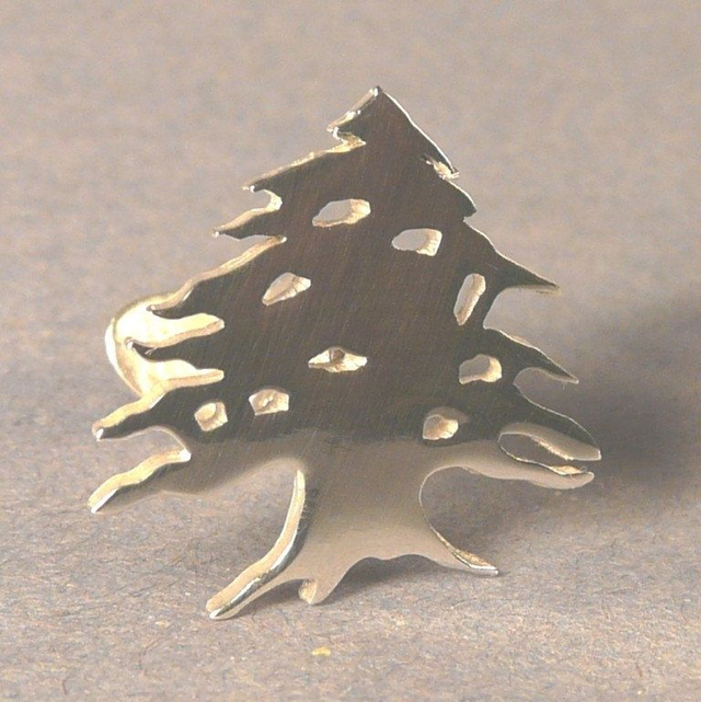 Cedar tree Cufflinks handmade Sterling Silver