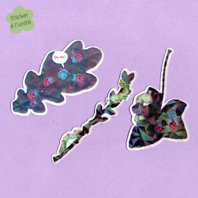 Stickers - à l'unité - Feuille Morte & Bâton