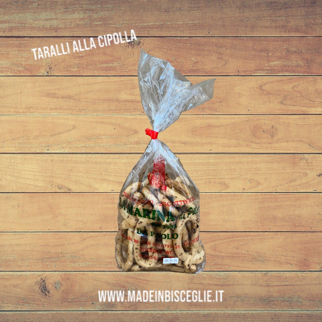 Taralli alla cipolla - 400gr - Panificio La Marina